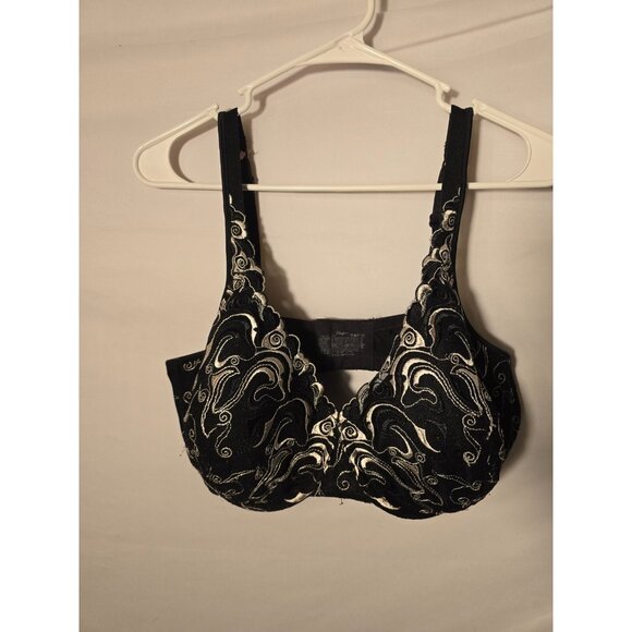 Playtex Womens Black White Underwire Bra Plus 42DD Full Supoort - Picture 1 of 2